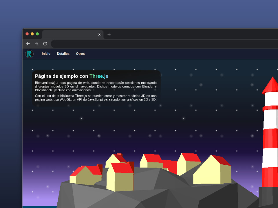 landing with threejs portada